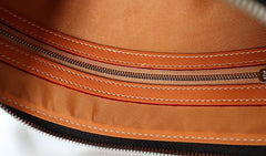 Cool Handmade Leather Mens Wristlet Bag Clutch Zipper Clutch for Men
