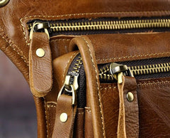 Mens Leather Biker Drop Leg Bag Waist Bag Belt Pouch Pack Side Bag for Men
