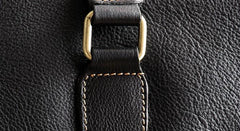 Vintage Black Leather Mens Briefcases Work Bag Laptop Bag Business Bag for Men - imessengerbags
