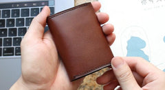 Leather Mens Front Pocket Wallet Small Wallets Card Wallet Change Wallet for Men