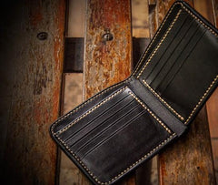 Handmade Leather Eagle Tooled Mens billfold Wallet Cool Leather Wallet Slim Wallet for Men - imessengerbags