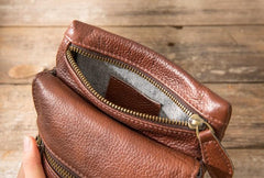 Leather Belt Pouch Belt Cases Mens Waist Bag Shoulder Bag for Men - imessengerbags