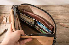 Small Leather Black Mens Cool Messenger Bags Shoulder Bags  for Men - imessengerbags