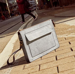 Cool Leather Large Mens Wristlet Bag Vintage Clutch Zipper Bag for Men