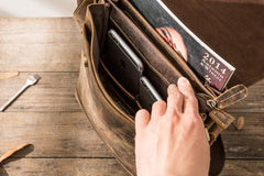 Small Leather Vintage Mens Cool Messenger Bags Shoulder Bags  for Men