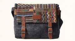 Vintage Mens Canvas Gray Cool Side Bag Messenger Bag Shoulder Bag for Men - imessengerbags