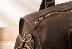 Cool Vintage Leather Mens Weekender Bag Travel Bags Shoulder Bags for men - imessengerbags