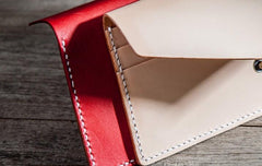 Handmade Leather Long Wallets for men Envelope Bifold Men Long Wallet