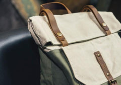 Cool Canvas Gray Travel Bag Mens Backpack Canvas Canvas School Bag for Men