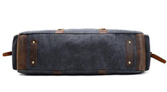 Mens Waxed Canvas Leather Large Weekender Bags Canvas Travel Bag for Men