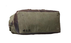 Mens Waxed Canvas Leather Weekender Bag Canvas Overnight bag Travel Bag for Men