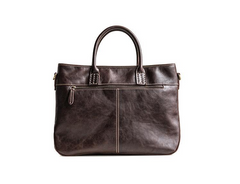 Genuine Leather Mens Briefcase Messenger Bag Laptop Bag Shoulder Bag for men