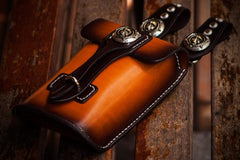 Handmade Biker Leather Belt Pouch Mens Cases Waist Bag Hip Pack Belt Bag Fanny Pack Bumbag for Men - imessengerbags