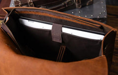 Genuine Leather Mens Cool Messenger Bag Briefcase Work Bag Business Bag for men - imessengerbags