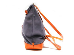 Canvas Leather Mens Backpack Travel Backpacks Laptop Backpack for men - imessengerbags