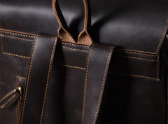 Handmade Leather Mens Cool Backpack Sling Bag Large Travel Bag Hiking Bag for men