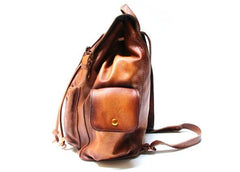 Handmade Cool Leather Mens Backpack Travel Backpacks Laptop Backpack for men