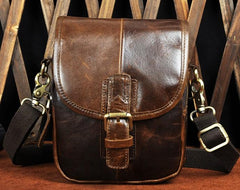 Cool Mens Leather Side Bag Belt Pouch Holster Belt Case Waist Pouch for Men