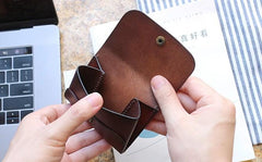 Leather Mens Front Pocket Wallet Small Wallets Card Wallet Change Wallet for Men
