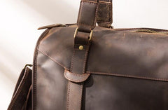 Cool Vintage Leather Mens Weekender Bag Travel Bags Shoulder Bags for men - imessengerbags