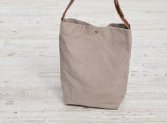 Mens Canvas Gray Cool Bucket Courier bag Messenger Bag Canvas Side Bag for Men - imessengerbags