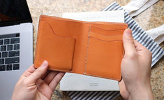 Cool Leather Mens Small Wallets Front Pocket Wallet Slim Wallet for Men - imessengerbags