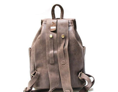 Cool Coffee Mens Leather Backpack Travel Backpacks Laptop Backpacks for men - imessengerbags