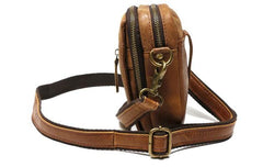 Cool Leather Belt Pouch Mens Waist Bag Shoulder Bag for Men