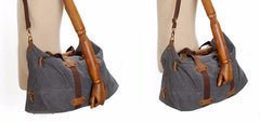 Mens Waxed Canvas Weekender Bag Canvas Travel Bag Shoulder Bag for Men