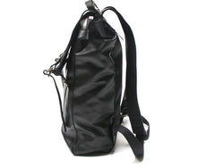 Black Leather Mens Backpack Travel Backpacks Laptop Backpack for men - imessengerbags