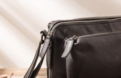 Black Brown Cool Leather Mens Shoulder Bags Messenger Bags for Men - imessengerbags