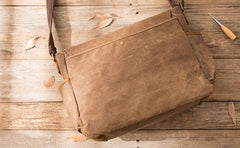 Waxed Canvas Messenger Bags for men Vintage Shoulder Bag for men