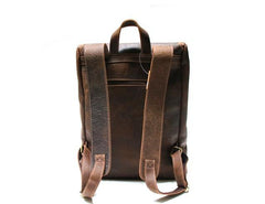 Cool Leather Coffee Mens Backpack Travel Backpacks Laptop Backpack for men