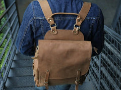 Cool Leather Mens Backpacks Travel Backpack Laptop Backpack for Men