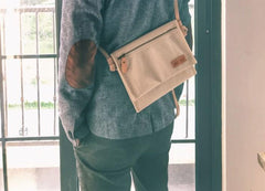 Mens Canvas Slim Cool Messenger Bag Side Bag Canvas Shoulder Bag for Men