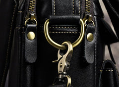 Vintage Leather Mens Briefcases Laptop Bags Business Bag Work Bag for Men