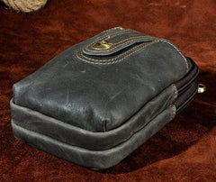 Mens Small Leather Holster Belt Case Belt Pouch Cell Phone Waist Pouch for Men - imessengerbags