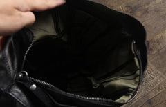 Genuine Leather Mens Cool Chest Bag Sling Bag Crossbody Bag Travel Bag Hiking Bag for men