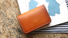 Cool Leather Mens Card Wallet Front Pocket Wallets Small Change Wallet for Men