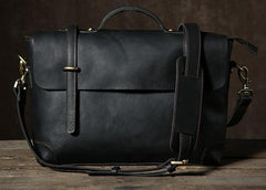 Handmade Leather Mens Cool Messenger Bag Briefcase Work Bag Business Bag Laptop Bag for men - imessengerbags