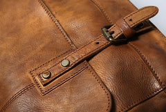 Handmade Leather Mens Cool Shoulder Bag Messenger Bag Chest Bag Bike Bag Cycling Bag for men - imessengerbags