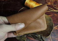 Handmade Leather Mens Cool Slim Leather Wallet Men billfold Wallets Bifold for Men - imessengerbags