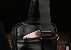 Cool Leather Mens Sling Bag Sling Shoulder Bag Sling Backpacks Chest Bag for men - imessengerbags