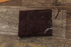 Handmade Genuine Leather Mens Cool Slim Leather Wallet Men Small Wallets Bifold for Men - imessengerbags