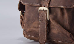 Vintage Cool Leather Mens Backpack Large Travel Bag Hiking Bag for men - imessengerbags