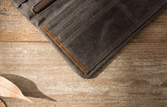 Cool Canvas Leather Mens Long Wallet Long Wallet for Men - imessengerbags