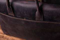 Genuine Leather Mens Cool Messenger Bag Briefcase Work Bag Business Bag for men - imessengerbags