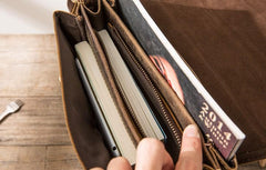 Small Leather Vintage Mens Cool Messenger Bags Shoulder Bags  for Men