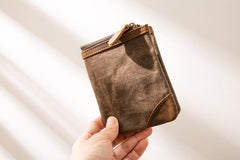 Cool Canvas Mens Small Wallets Bifold Vintage billfold Wallet for Men - imessengerbags