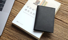 Leather Mens Front Pocket Wallet Small Card Wallet Change Wallets for Men - imessengerbags